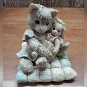 Enesco Calico Kittens You're So Huggable Figurine 1993 Priscilla Hillman 023563